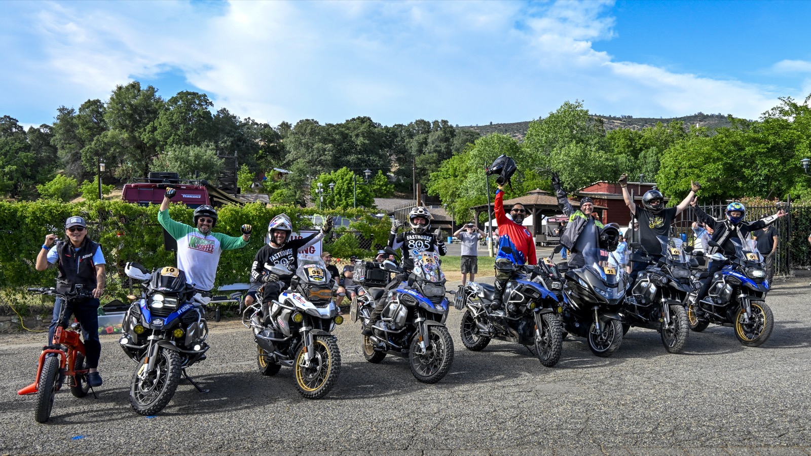 Riders lined up ready to ride